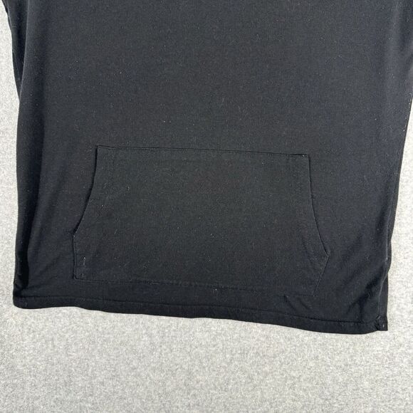 Beautiful Giant Hoodie Mens Medium Black Muti Pullover Aztec Print Short Sleeve - Picture 3 of 13